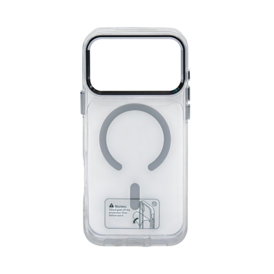 Capa Magnética Transparente em Acrílico Premium para Apple iPhone 17 Pro Max/iPhone 18 Pro Max Branco